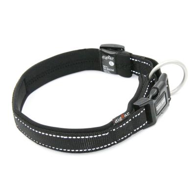 DIGGAR® Hundehalsband, Soft & Safe, professionell und extra robust, reflektierend, 15 mm breit, 5 Farben