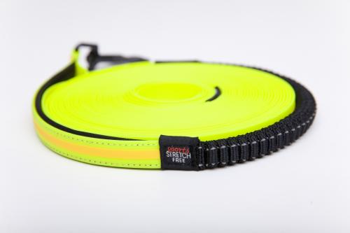 DIGGAR® Schlepp- und Führleine, 10 Meter, Farbe neon gelb, für Hunde bis maximal 20,- kg