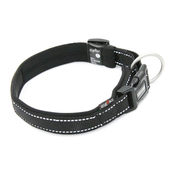 DIGGAR® Hundehalsband, Soft & Safe, professionell und extra robust, reflektierend, 20 mm breit, 5 Farben